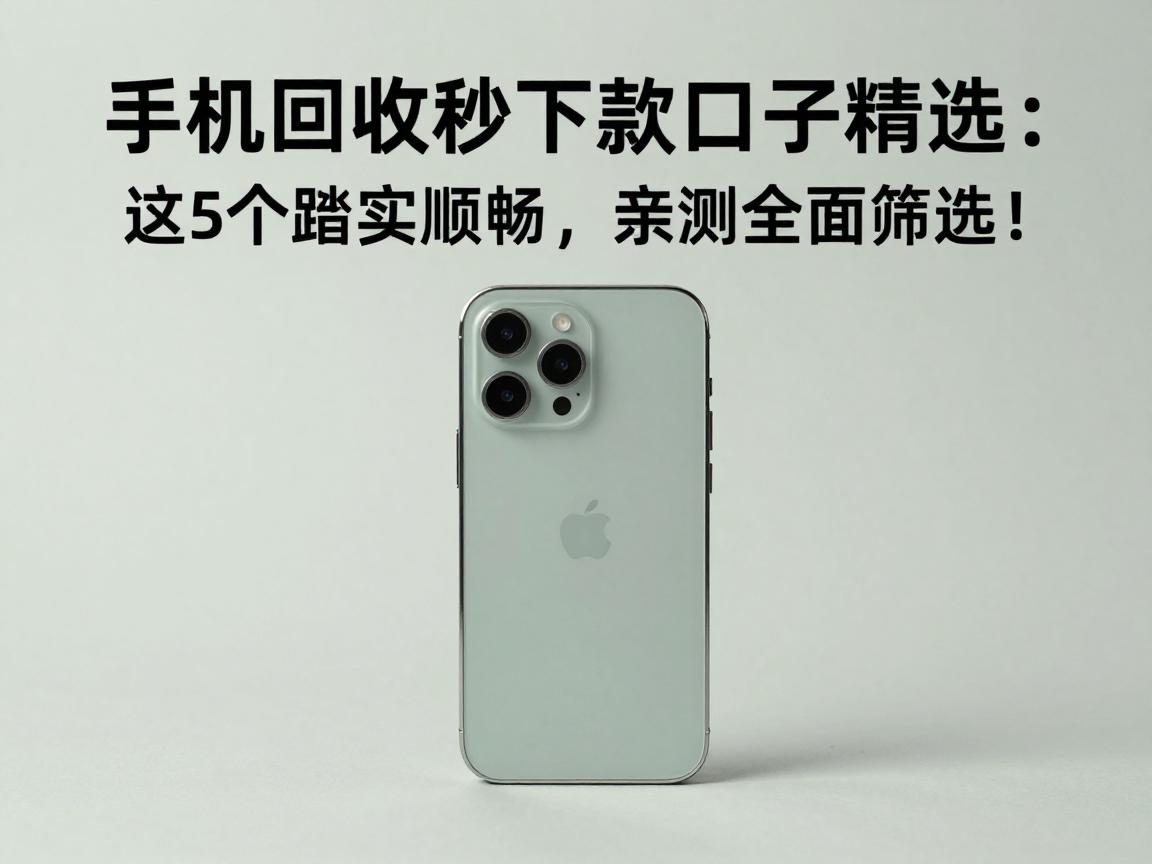 手机回收秒下款口子精选:这5个踏实顺畅,亲测全面筛选!