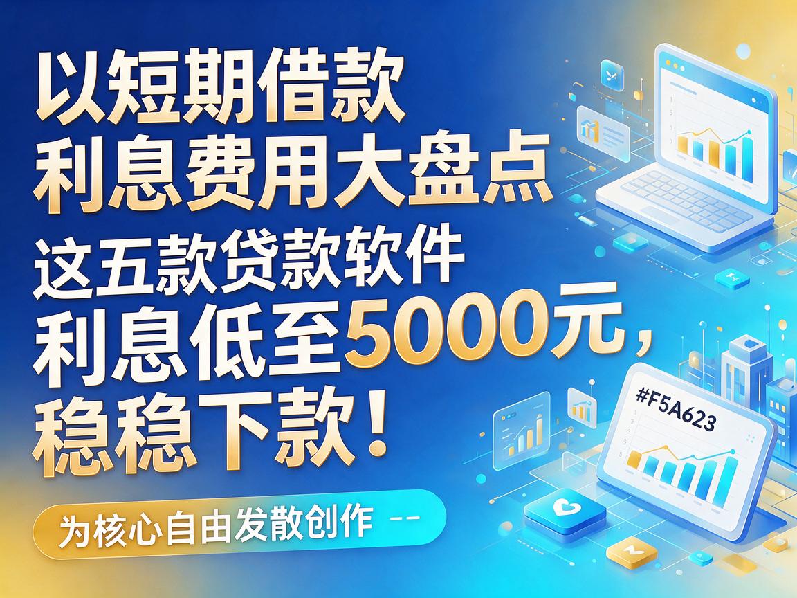 短期借款利息费用大盘点：这五款贷款软件利息低至5000元，稳稳下款！
