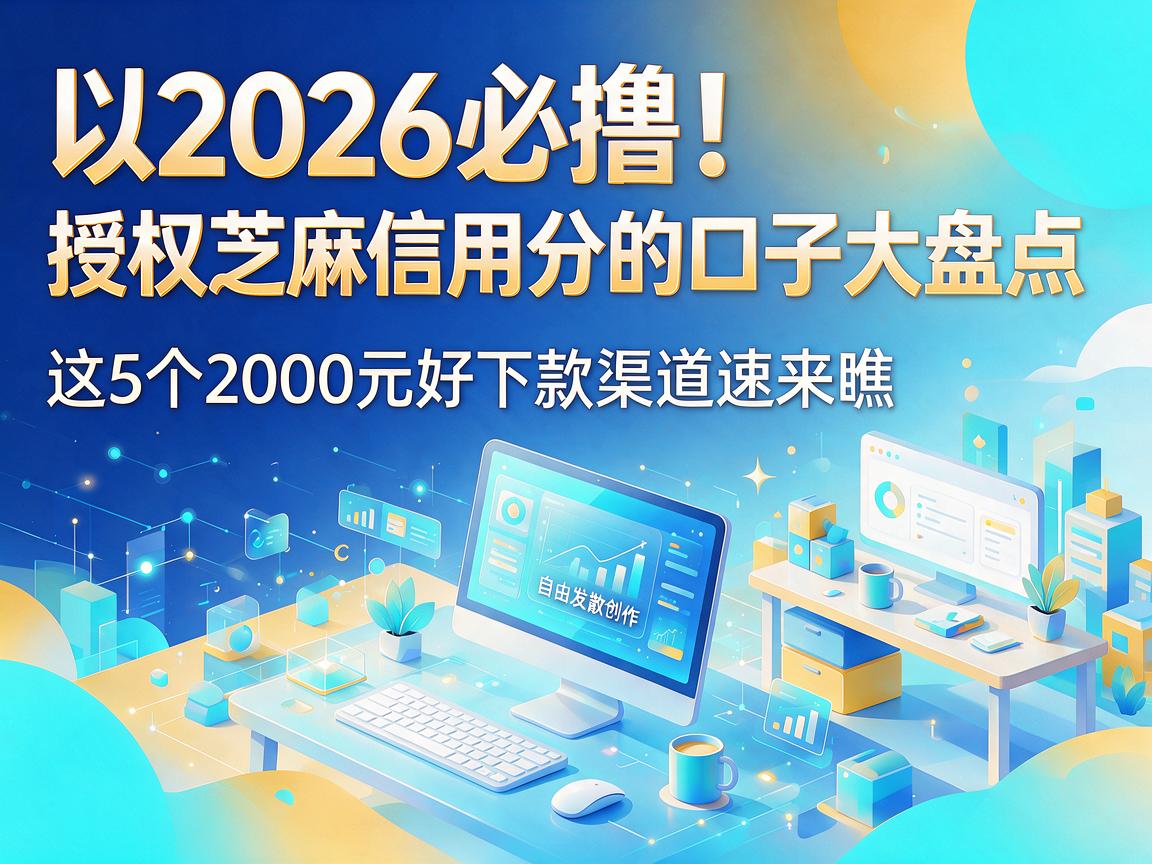 2026必撸！授权芝麻信用分的口子大盘点，这5个2000元好下款渠道速来瞧