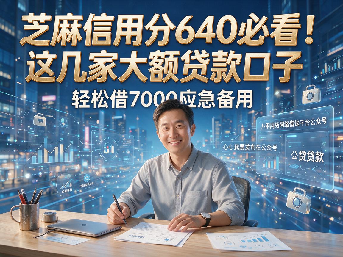 芝麻信用分640必看！这几家大额贷款口子，轻松借7000应急备用