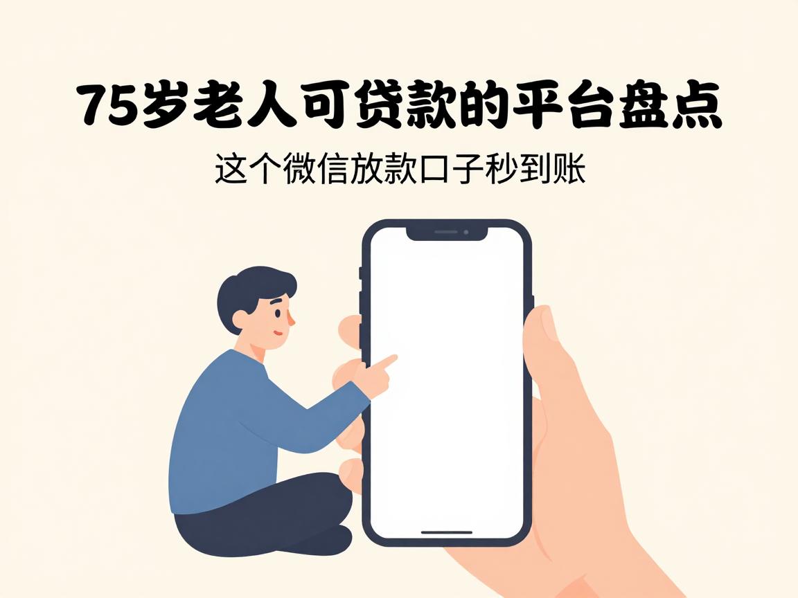 急用钱别慌!75岁老人可贷款的平台盘点,这5个微信放款口子秒到账
