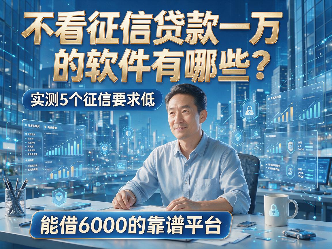 不看征信贷款一万的软件有哪些？实测5个征信要求低、能借6000的靠谱平台
