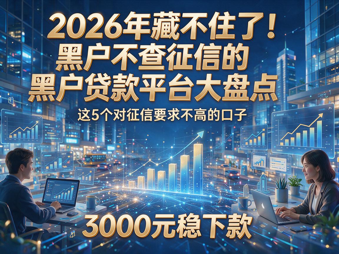 2026年藏不住了!黑户不查征信的黑户贷款平台大盘点,这5个对征信要求不高的口子,3000元稳下款