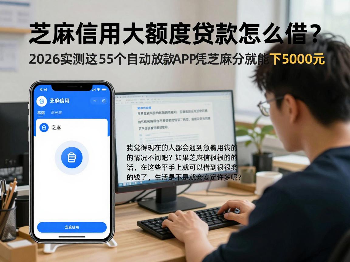 芝麻信用大额度贷款怎么借?2026实测这5个自动放款APP,凭芝麻分就能下5000元