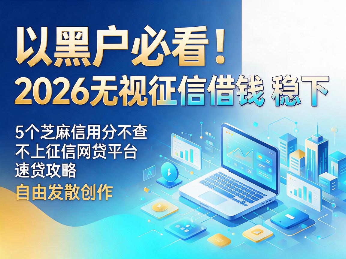 黑户必看!2026无视征信借钱稳下:5个芝麻信用分不查不上征信网贷平台速贷攻略