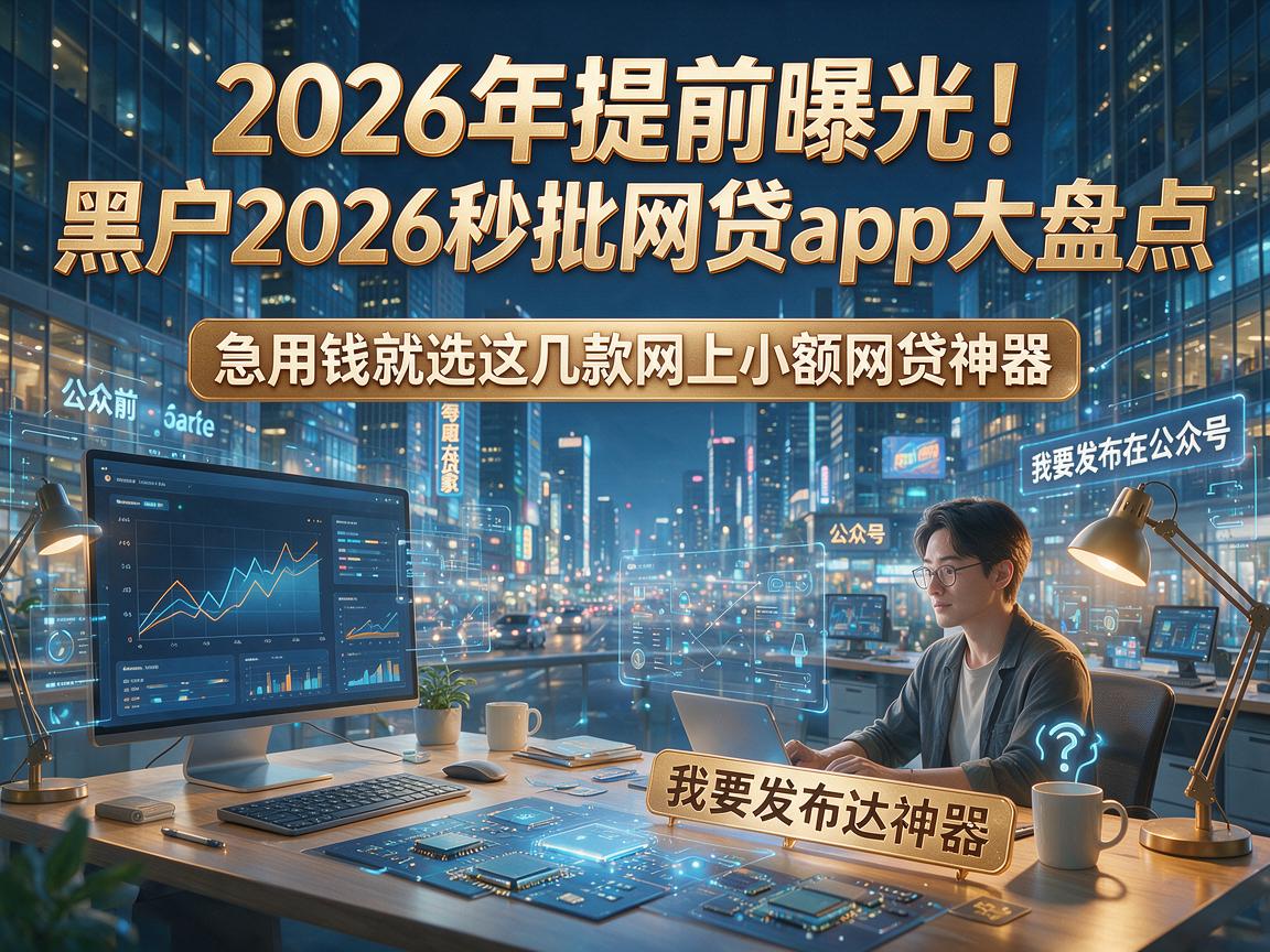 2026年提前曝光!黑户2026秒批网贷app大盘点,急用钱就选这几款网上小额网贷神器