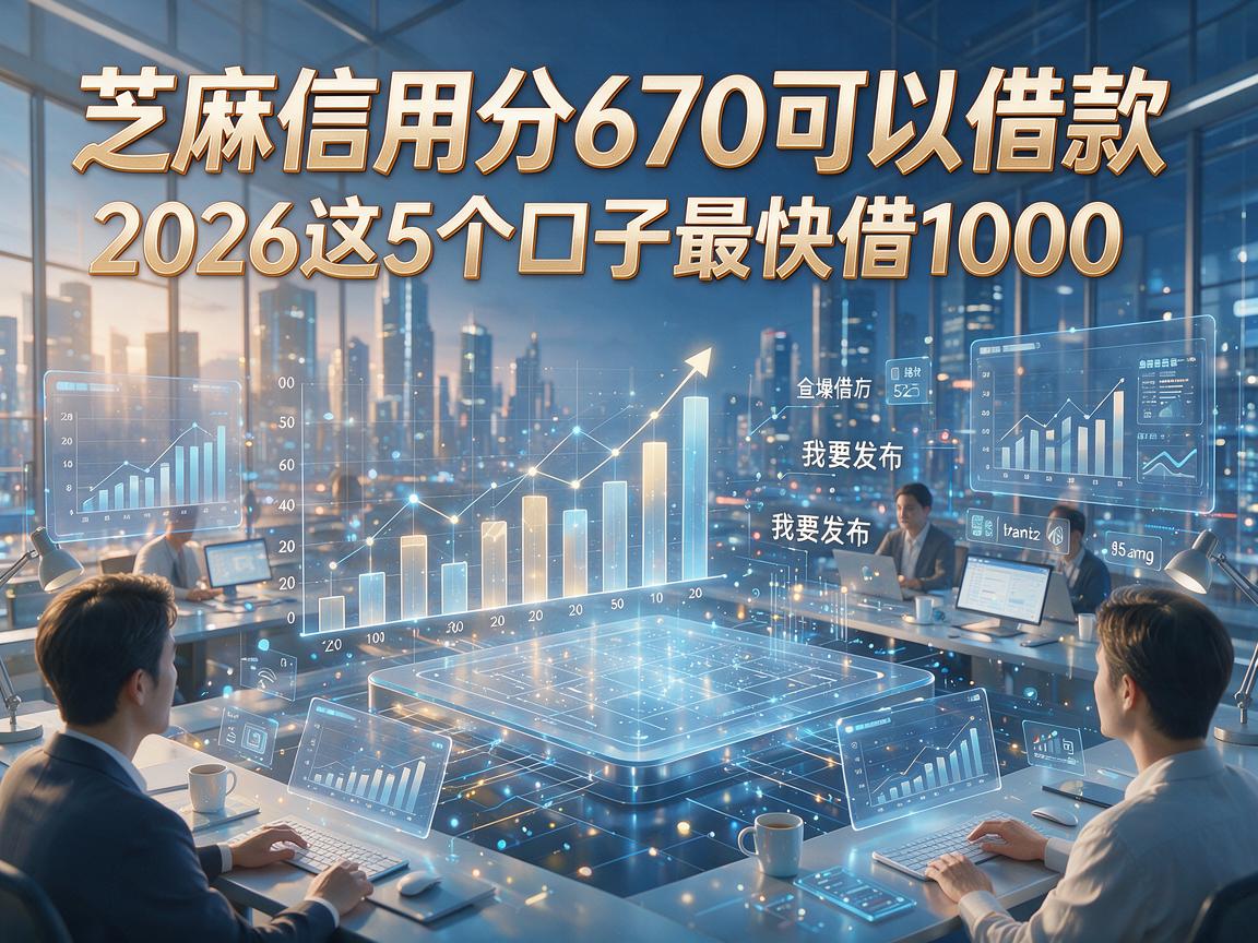 芝麻信用分670可以借款,2026这5个口子最快借1000!