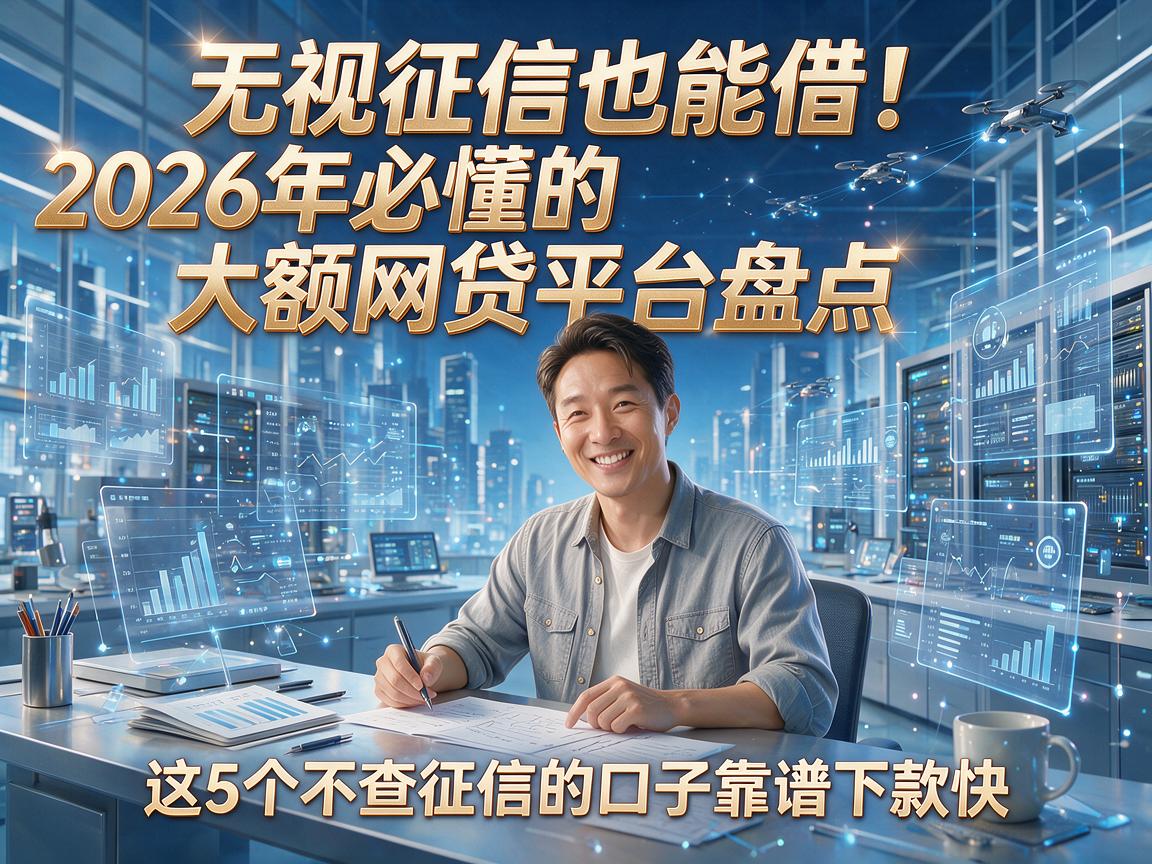 无视征信也能借!2026年必懂的大额网贷平台盘点,这5个不查征信的口子靠谱下款快