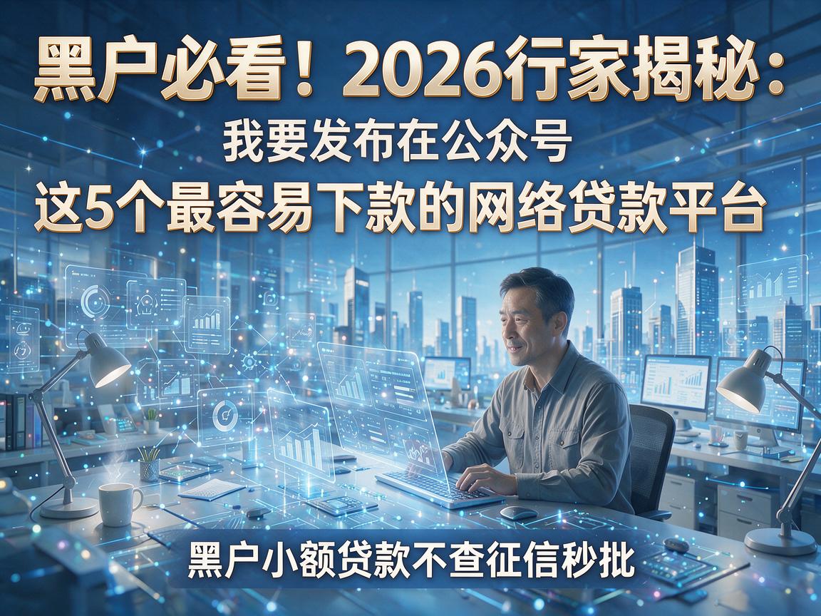 黑户必看!2026行家揭秘:这5个最容易下款的网络贷款平台,黑户小额贷款不查征信秒批