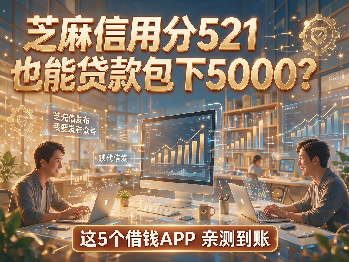 芝麻信用分521也能贷款包下5000?这5个借钱APP亲测到账