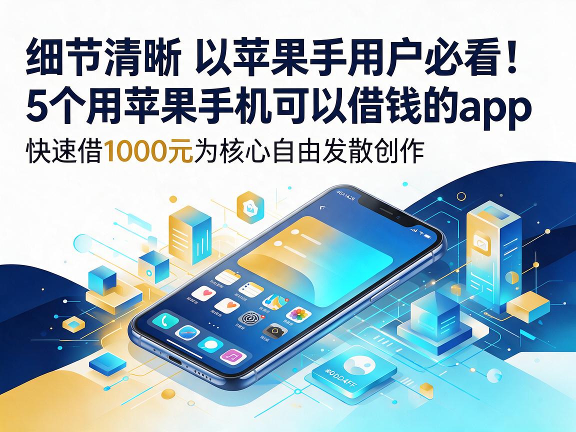 苹果手机用户必看!5个用苹果手机可以借钱的app,快速借1000元