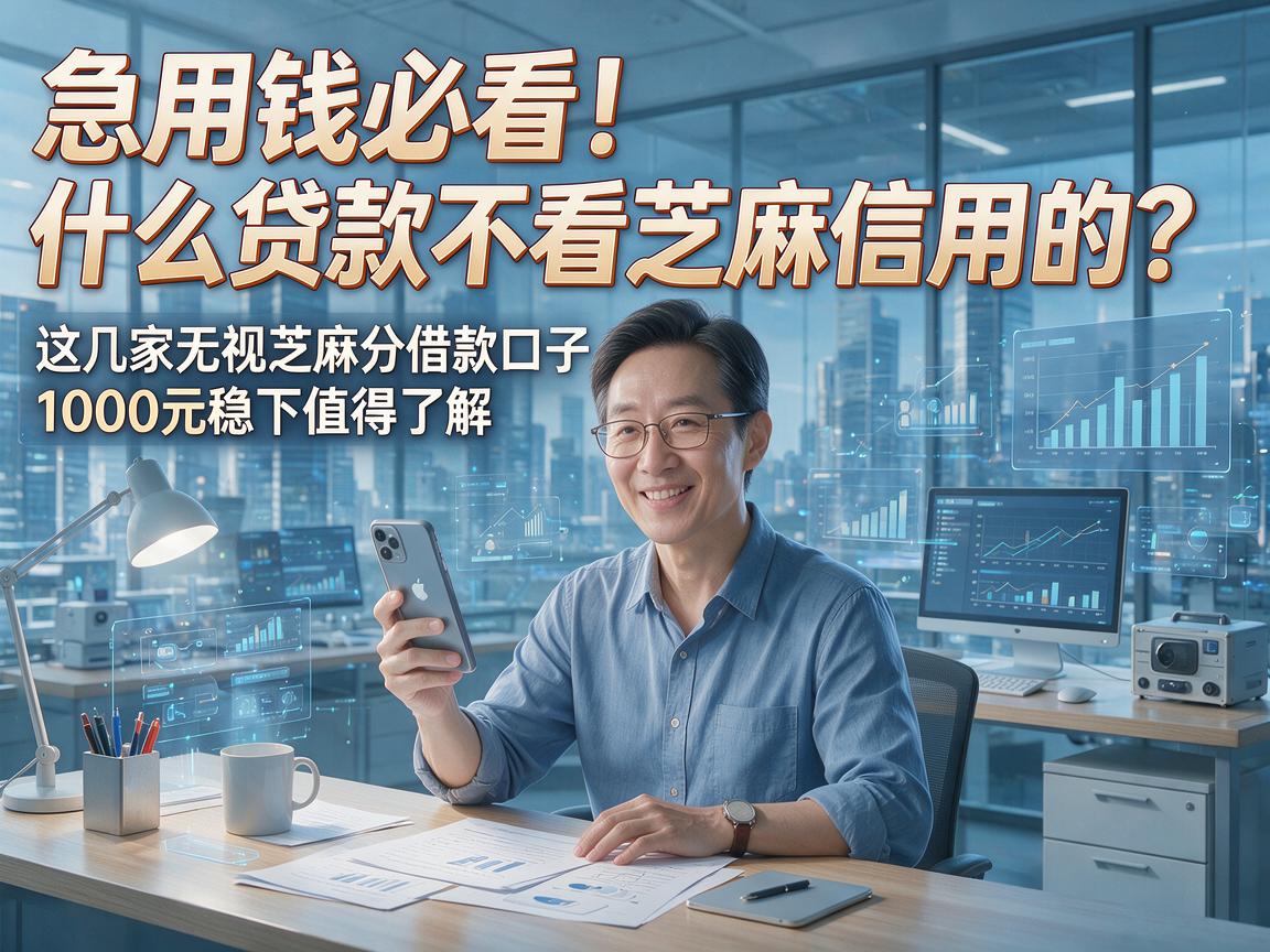 急用钱必看!什么贷款不看芝麻信用的?这几家无视芝麻分借款口子,1000元稳下值得了解