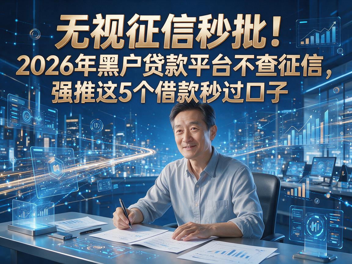 无视征信秒批!2026年黑户贷款平台不查征信,强推这5个借款秒过口子