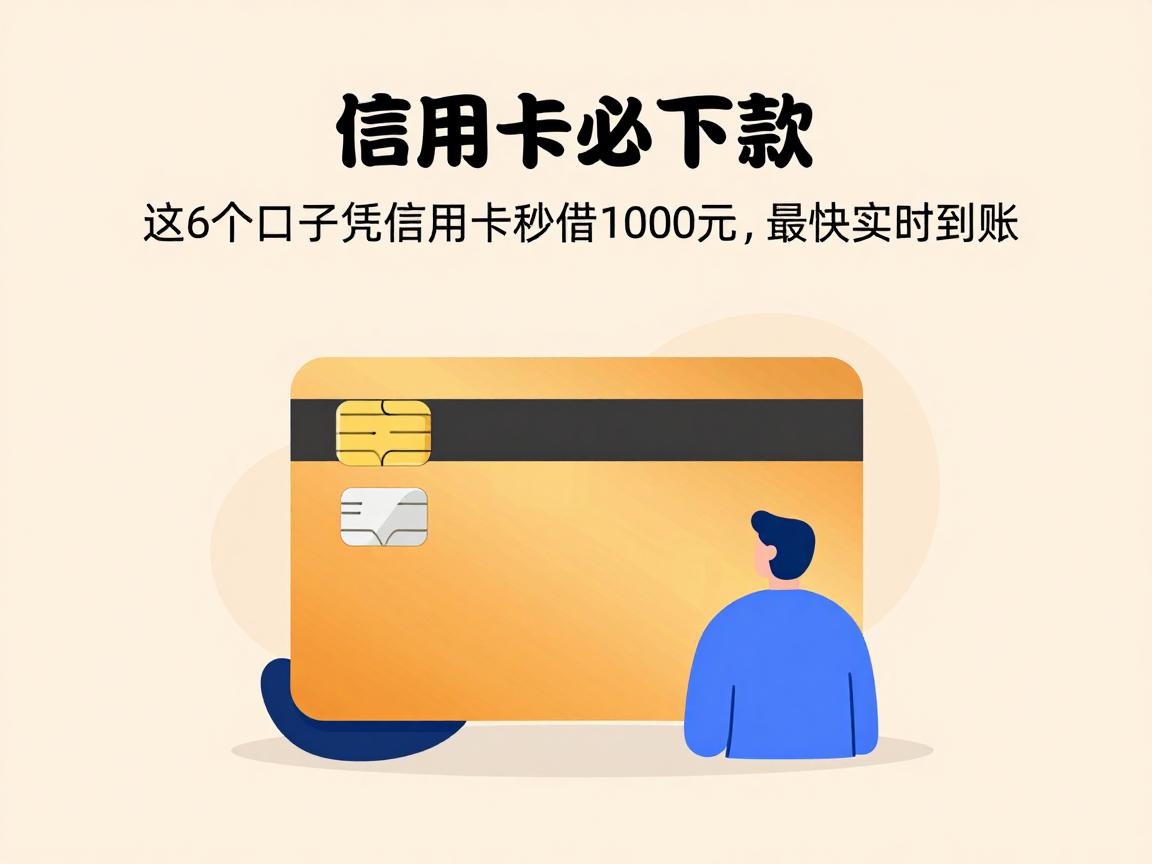 有信用卡必下款!这6个口子凭信用卡秒借1000元,最快实时到账