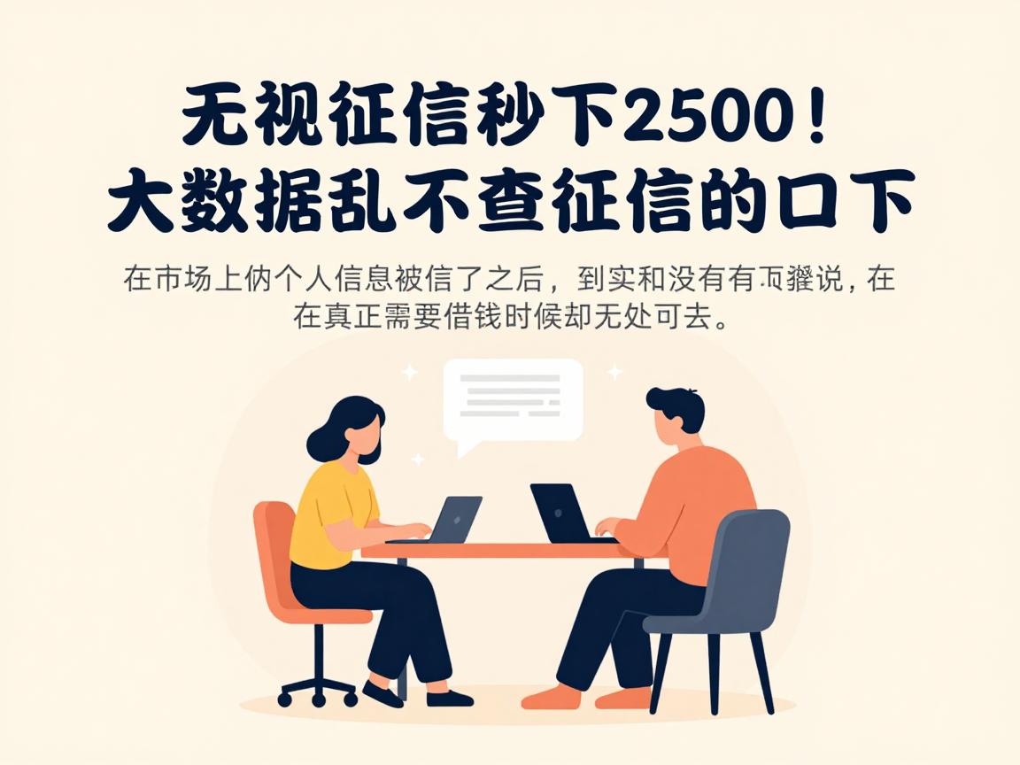 无视征信秒下2500!大数据乱不查征信的口子,这5个简便好用