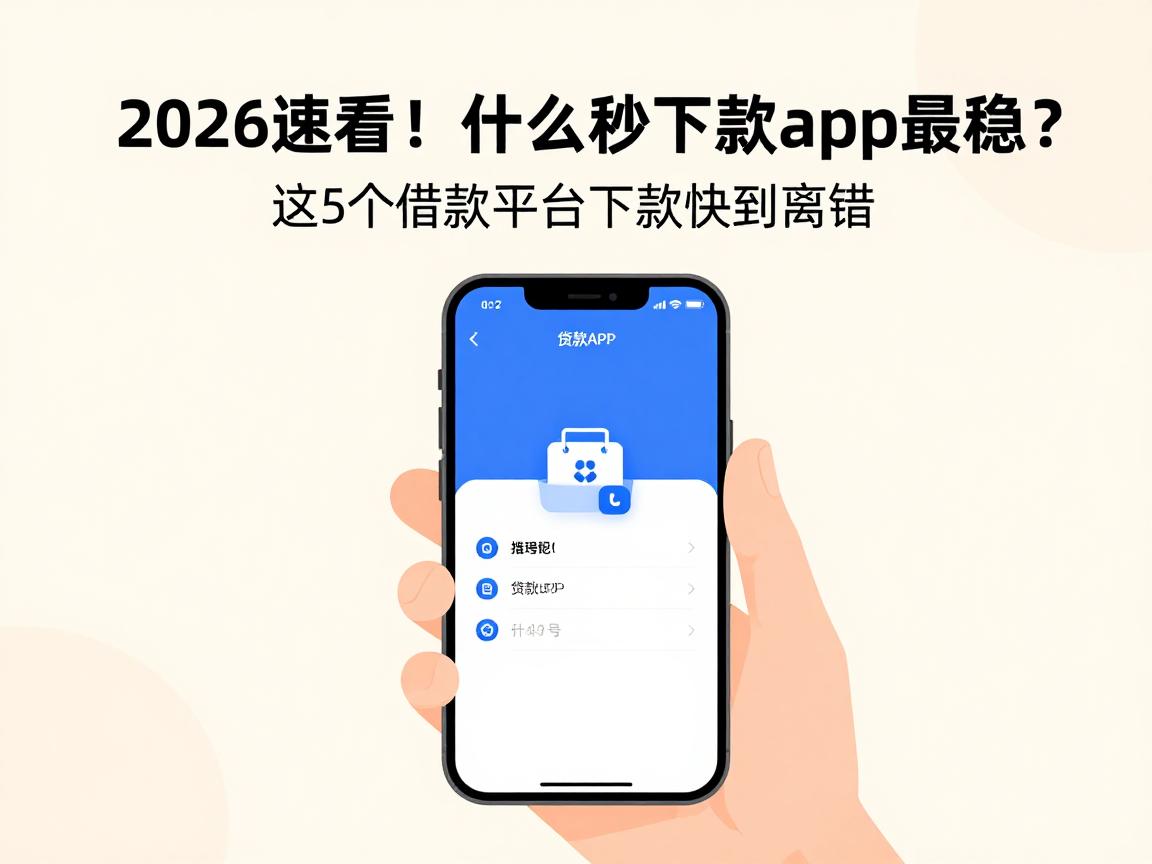 2026速看!什么秒下款的app最稳?这5个借款平台下款快到离谱