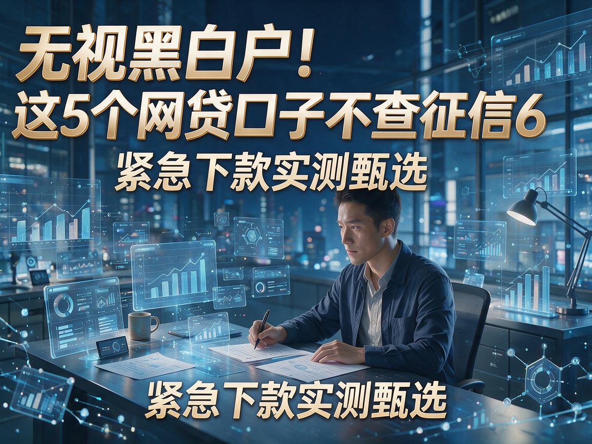 无视黑白户!这5个网贷口子不查征信6,紧急下款实测甄选!