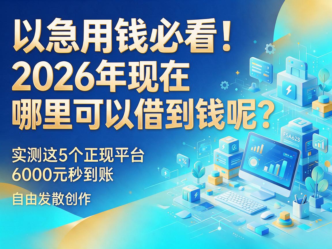急用钱必看!2026年现在哪里可以借到钱呢?实测这5个正规平台,6000元秒到账