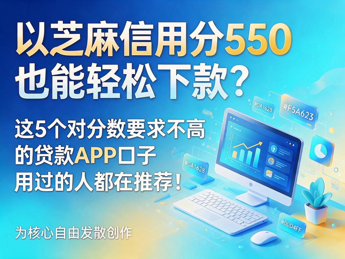 芝麻信用分550也能轻松下款？这5个对分数要求不高的贷款APP口子，用过的人都在推荐！