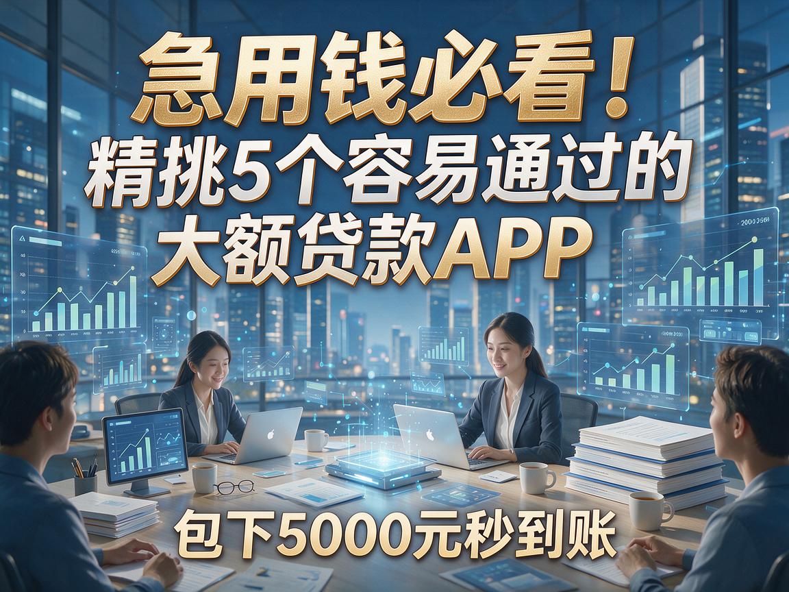 急用钱必看！精挑5个容易通过的大额贷款APP，包下5000元秒到账