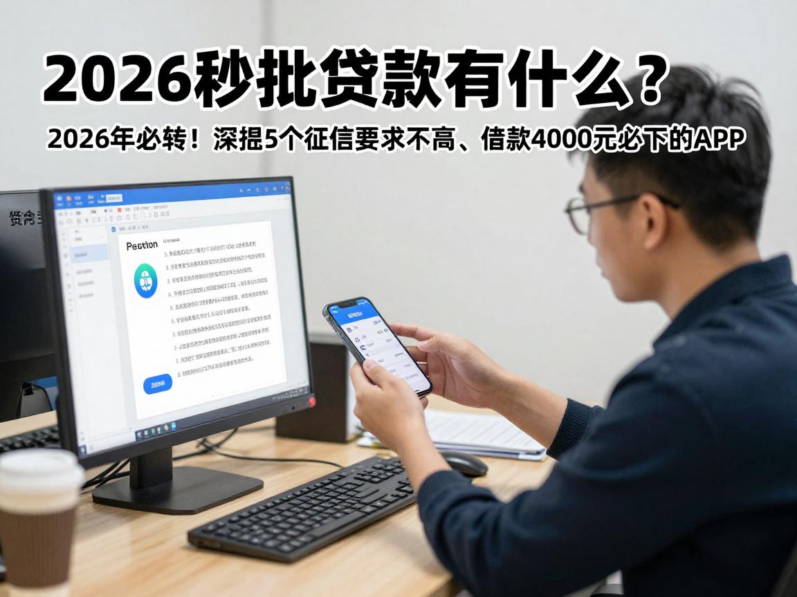 2026秒批贷款有什么?2026年必转!深挖5个征信要求不高、借款4000元必下的APP