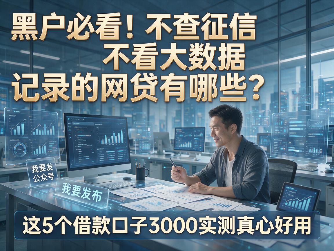 黑户必看!不查征信不看大数据记录的网贷有哪些?这5个借款口子3000实测真心好用