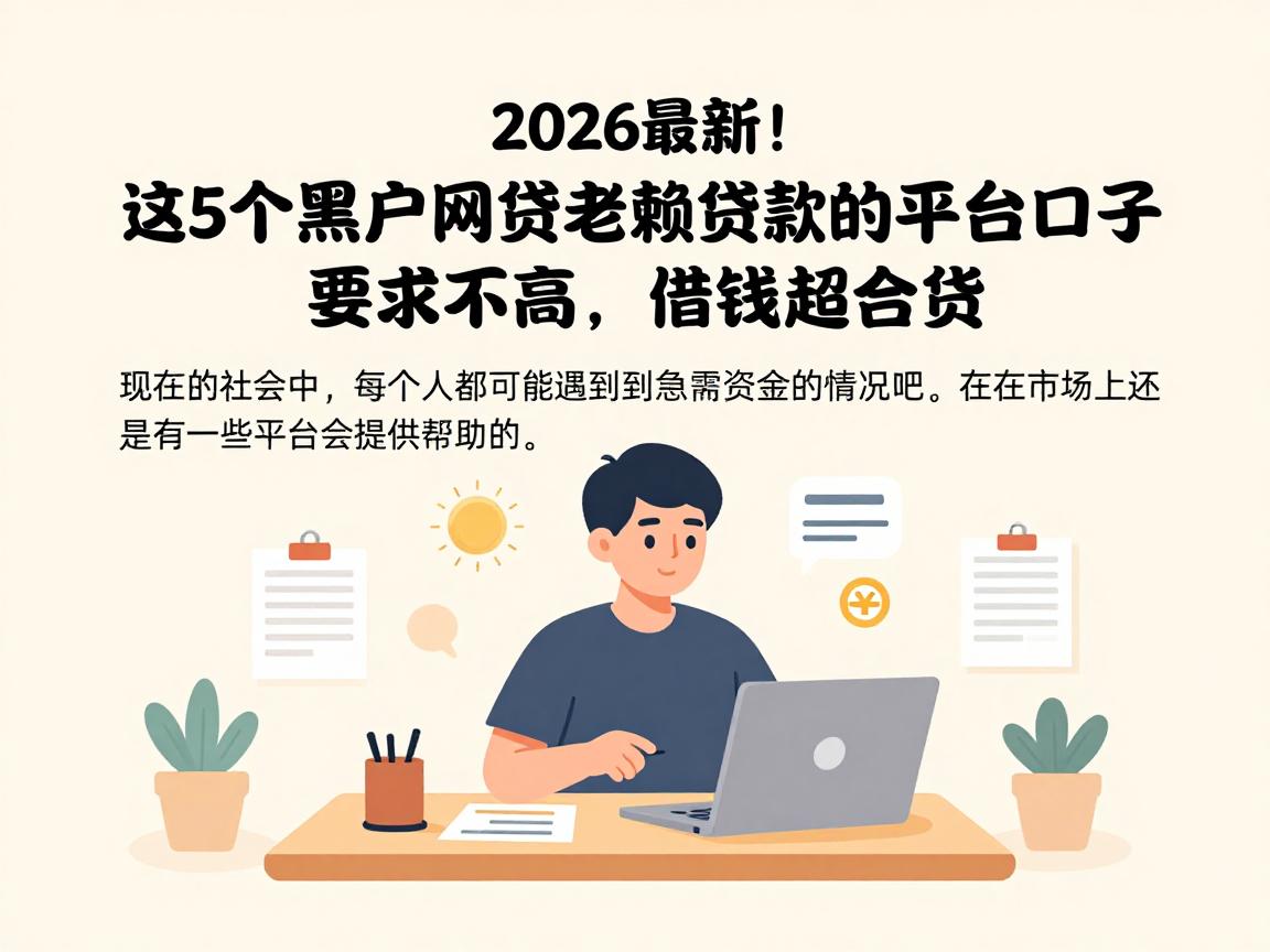 2026最新!这5个黑户网贷老赖贷款的平台口子要求不高,借钱超给力