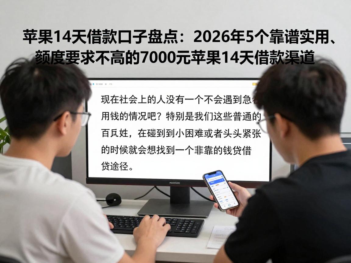 苹果14天借款口子盘点:2026年5个靠谱实用、额度要求不高的7000元苹果14天借款渠道