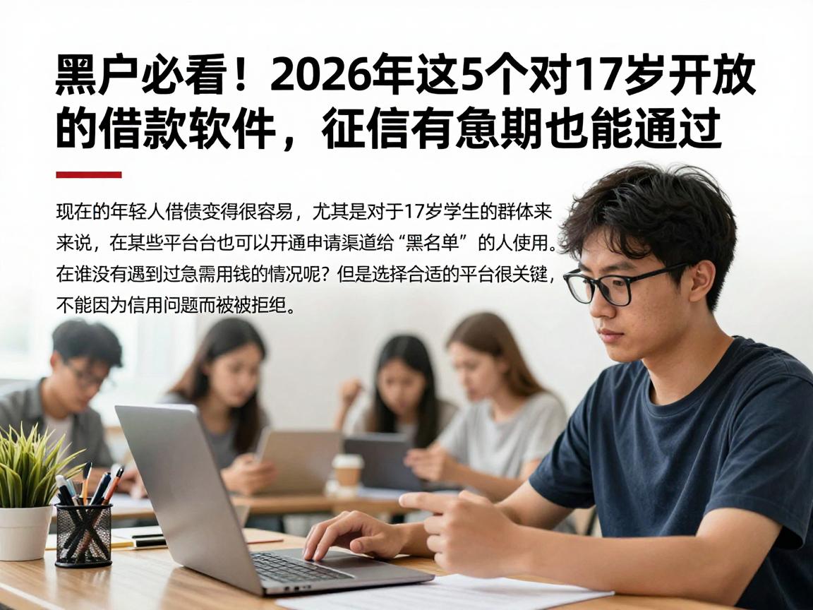 黑户必看！2026年这5个对17岁开放的借款软件，征信有逾期也能通过