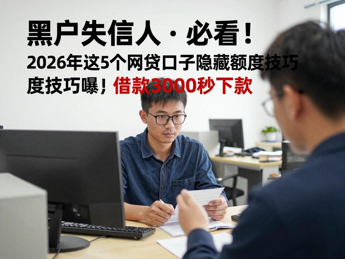 黑户失信人必看!2026年这5个网贷口子隐藏额度技巧曝光,借款3000秒下款