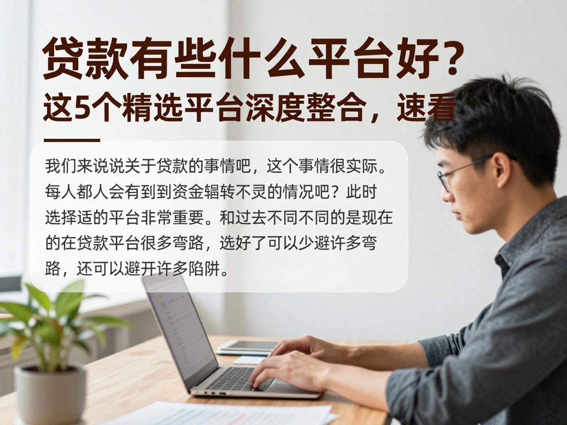贷款有些什么平台好?这5个精选平台深度整合,速看!