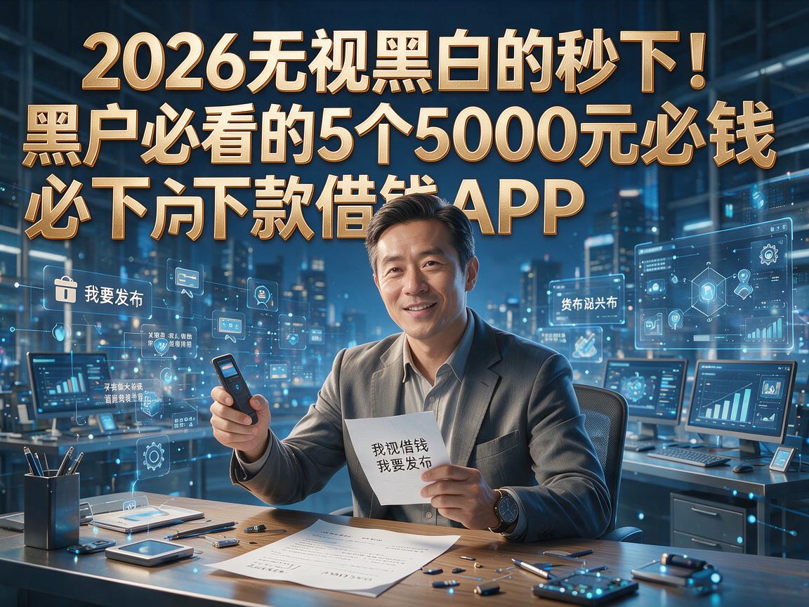 2026无视黑白的秒下！黑户必看的5个5000元必下款借钱APP