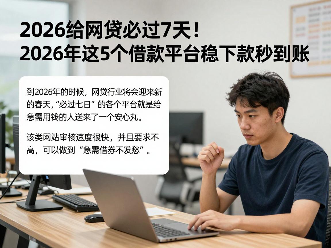 2026给网贷必过7天!2026年这5个借款平台稳下款秒到账