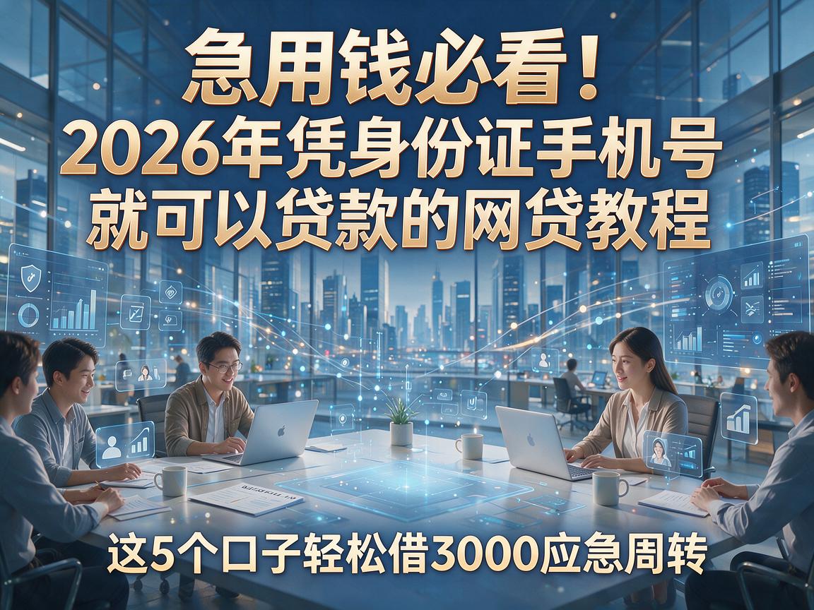 急用钱必看!2026年凭身份证手机号就可以贷款的网贷教程,这5个口子轻松借3000应急周转