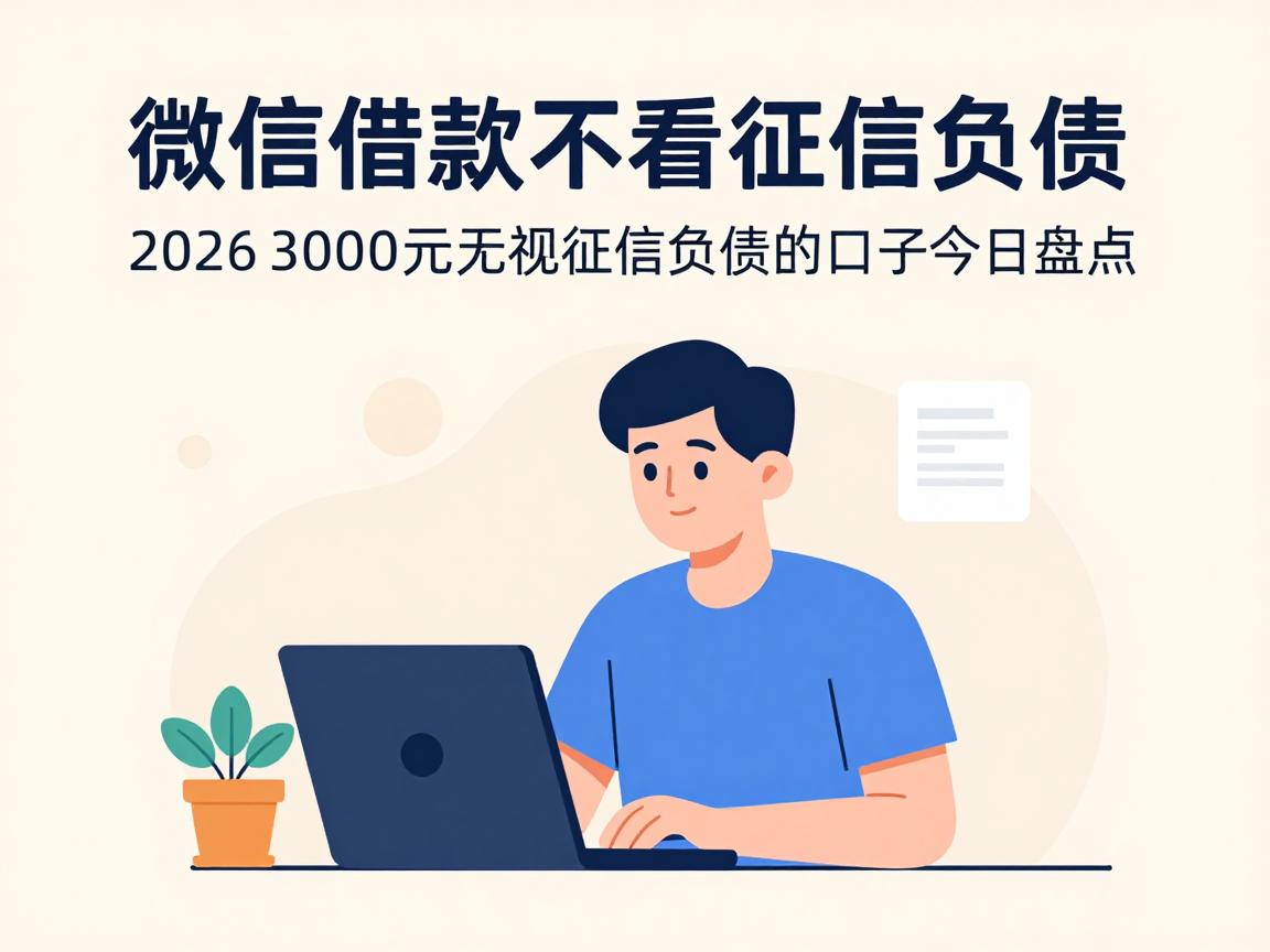 微信借款不看征信负债!2026速贷必看:5个3000元无视征信负债的口子今日盘点