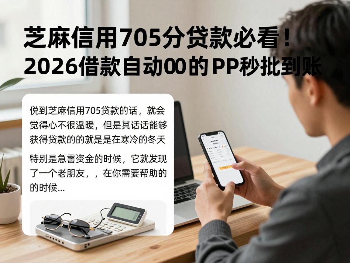 芝麻信用705分贷款必看！2026最新自动放款渠道，这5个借款2000的APP秒批到账