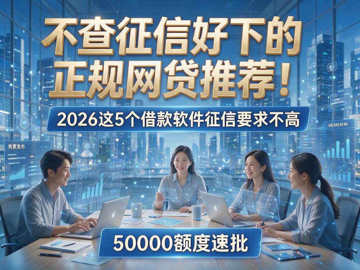 不查征信好下的正规网贷推荐!2026这5个借款软件征信要求不高,50000额度速批