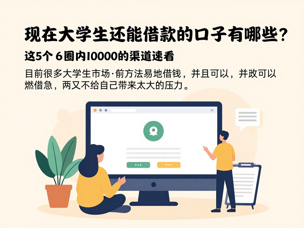 现在大学生还能借款的口子有哪些?2026圈内高口碑推荐,这5个大学生能借10000的渠道速看