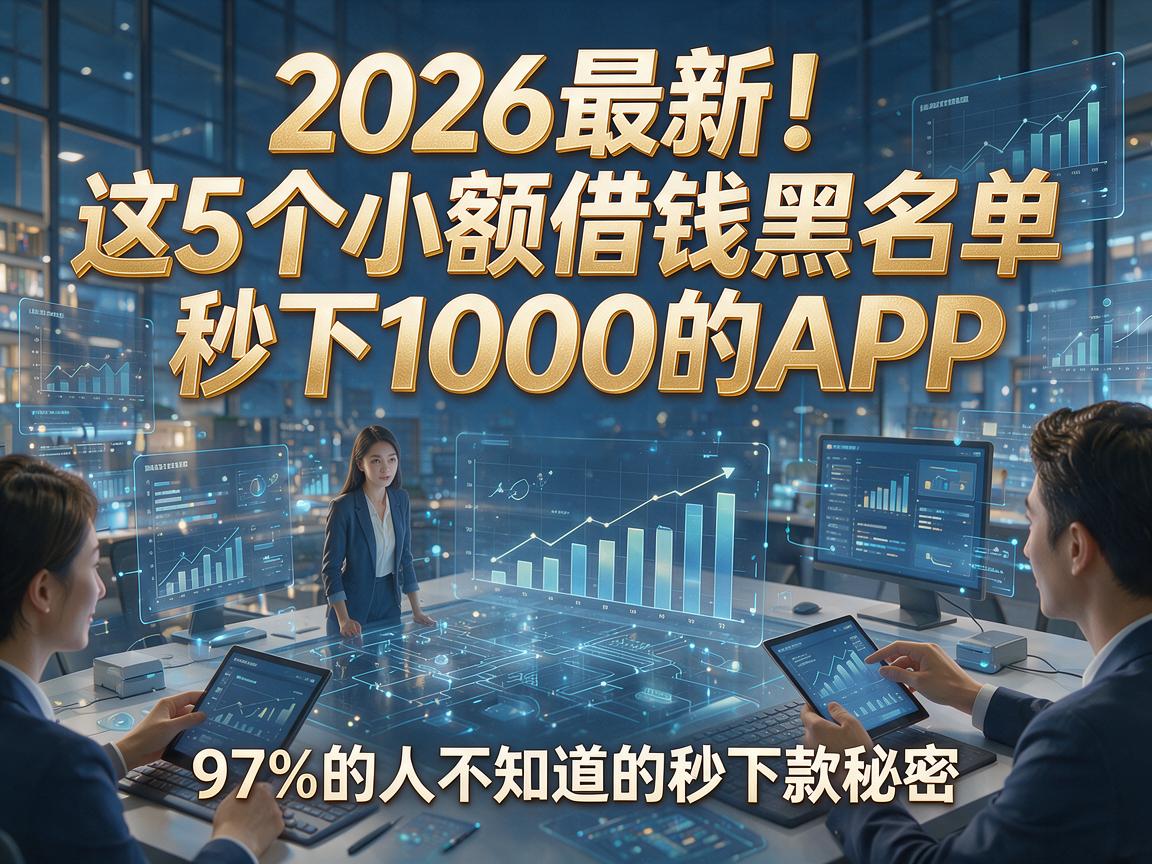 2026最新！这5个小额借钱黑名单秒下1000的APP，97%的人不知道的秒下款秘密