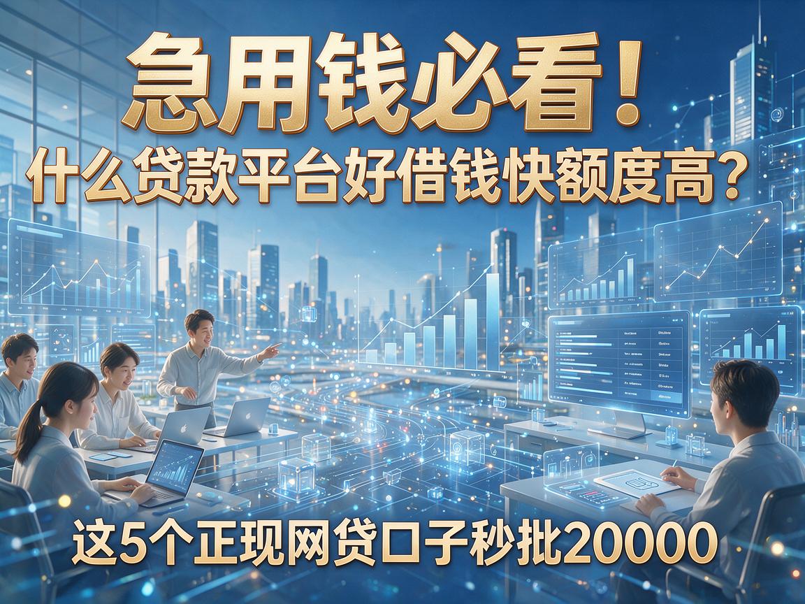 急用钱必看!什么贷款平台好借钱快额度高?这5个正规网贷口子秒批20000
