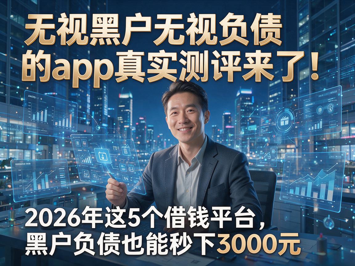 无视黑户无视负债的app真实测评来了!2026年这5个借钱平台,黑户负债也能秒下3000元