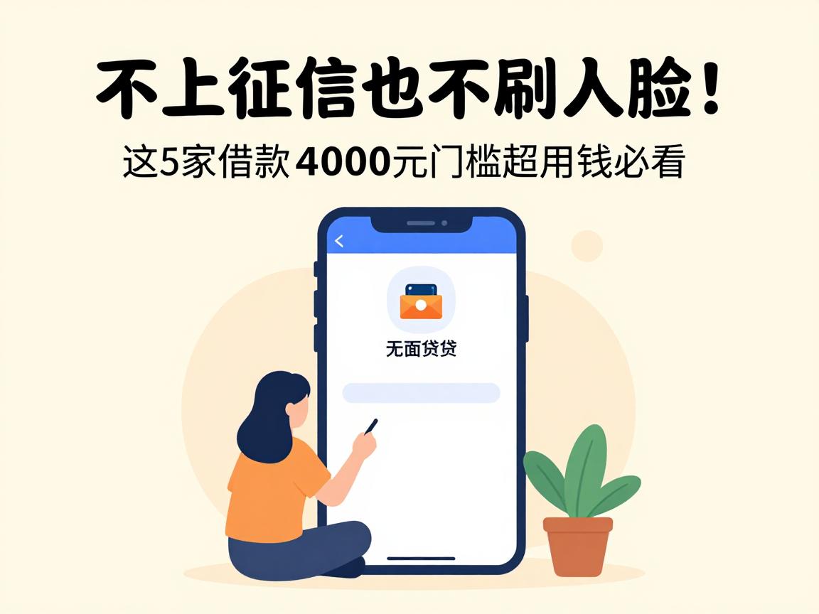 不上征信也不刷人脸!这5家借款4000元门槛超低APP,急用钱必看