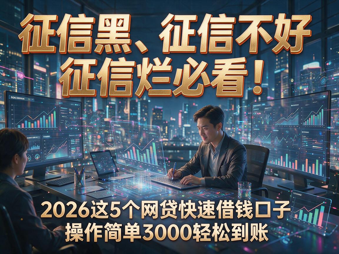 征信黑、征信不好、征信烂必看！2026这5个网贷快速借钱口子，操作简单3000轻松到账