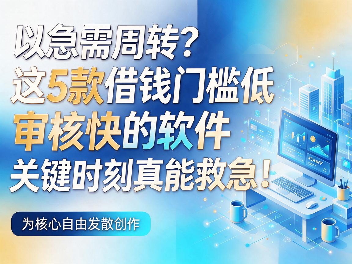急需周转?这5款借钱门槛低审核快的软件,关键时刻真能救急!