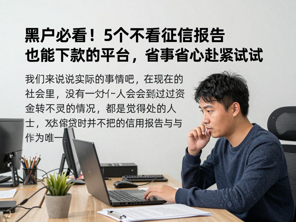 黑户必看!5个不看征信报告也能下款的平台,省事省心赶紧试试!