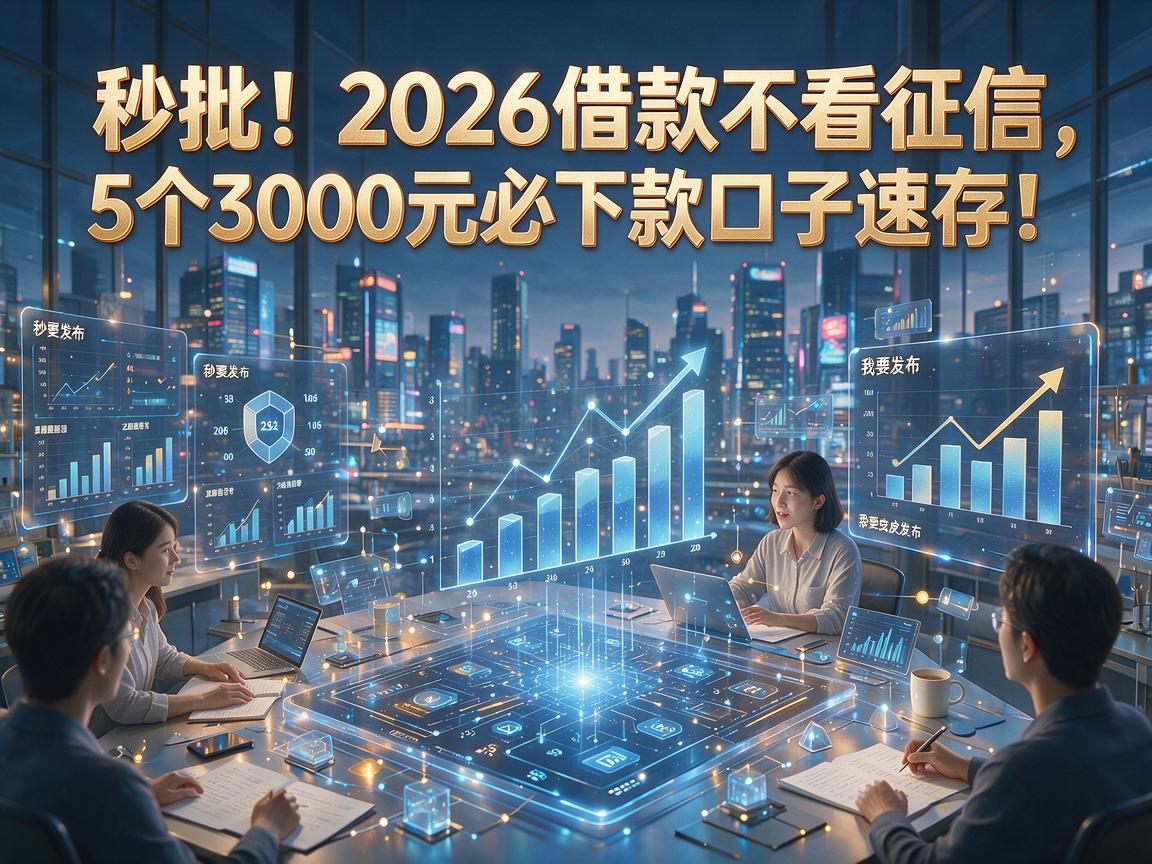 秒批!2026借款不看征信,5个3000元必下款口子速存