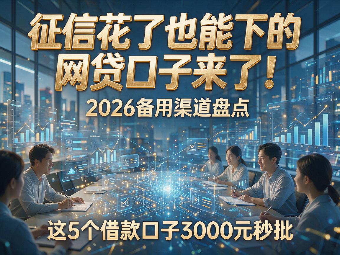 征信花了也能下的网贷口子来了！2026备用渠道盘点，这5个借款口子3000元秒批