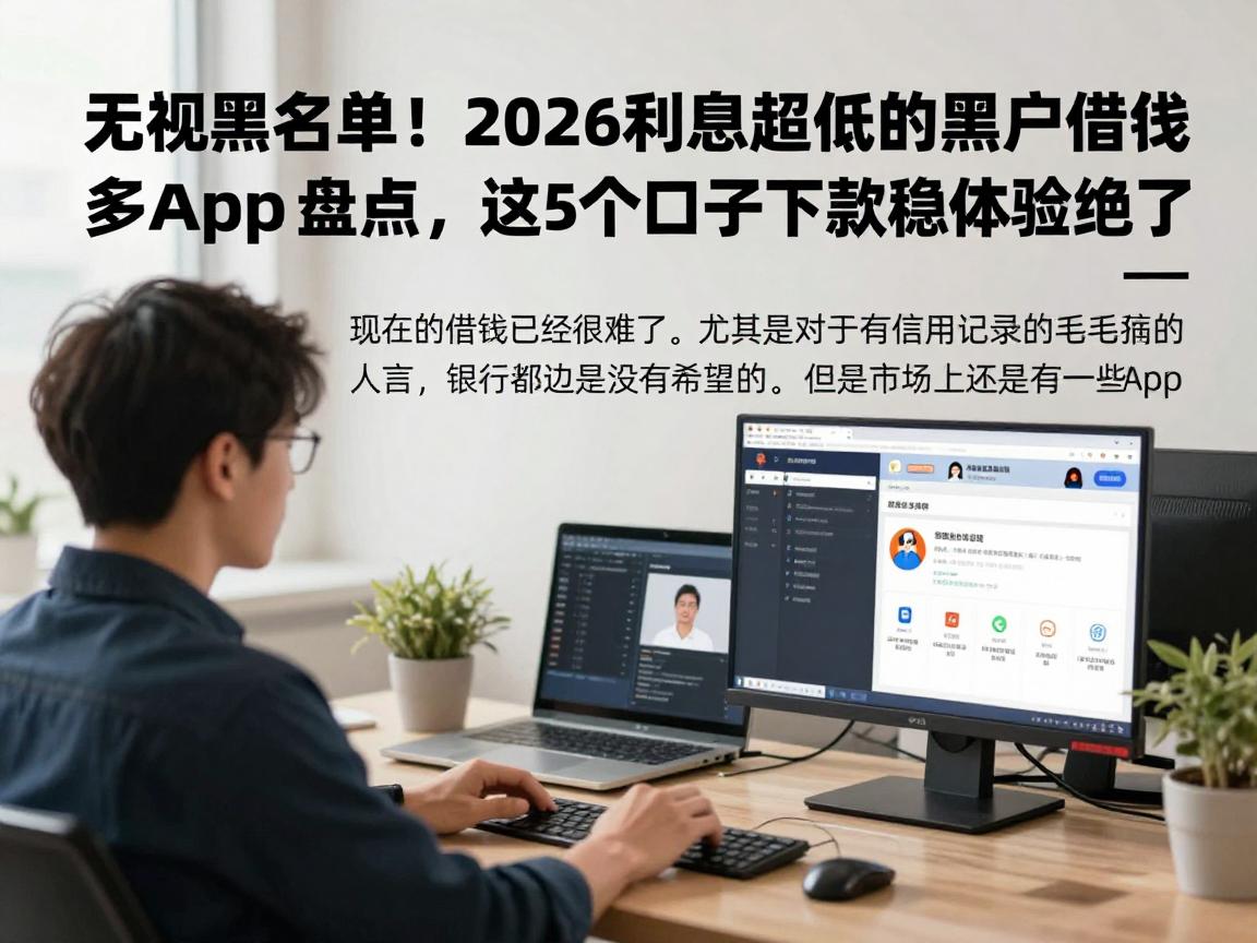 无视黑名单！2026利息超低的黑户借钱多App盘点，这5个口子下款稳体验绝了