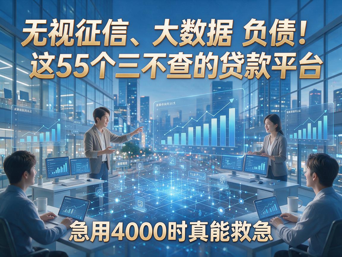 无视征信、大数据、负债！这5个三不查的贷款平台，急用4000时真能救急