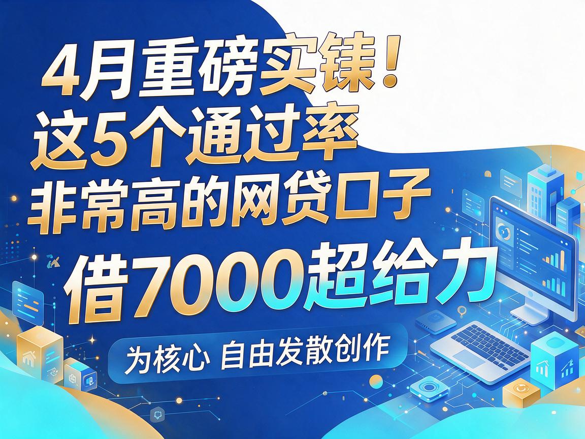 4月重磅实锤!这5个通过率非常高的网贷口子,借7000超给力